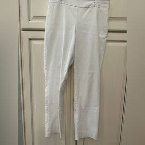 Slide On White Women's‎ Pants